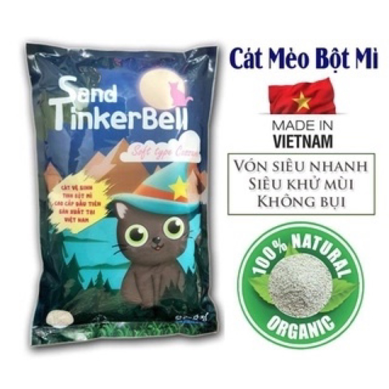 Cát Bột Mì Vệ Sinh Cho Mèo Sand Tinkerbell’s Soft Type Cassava