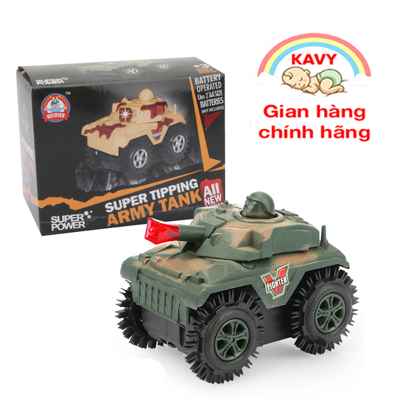 Đồ chơi trẻ em xe tăng chạy pin, chạy nhanh khỏe, nhựa nguyên sinh không độc hại -KAVY