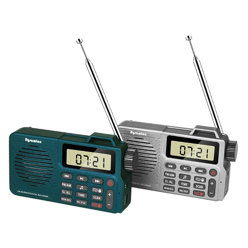 - AM/FM Radio, Bluetooth Pocket Radio Bass Speaker, Support Micro-SD Card and Record, Long Battery Life