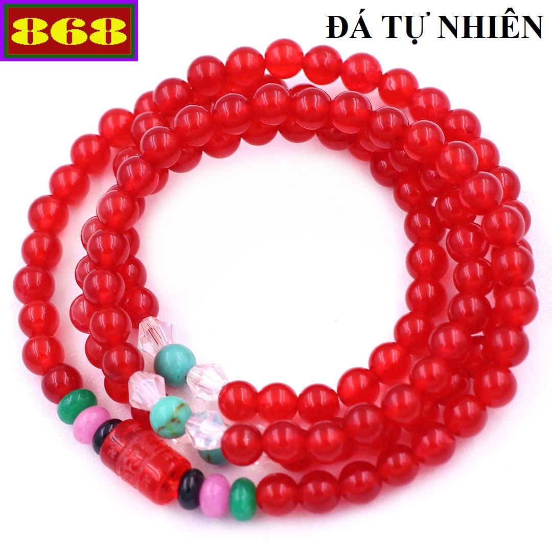 Chuỗi tay tràng hạt đá 108 hạt 6 mm vmtmno1 - tràng chuỗi niệm phật