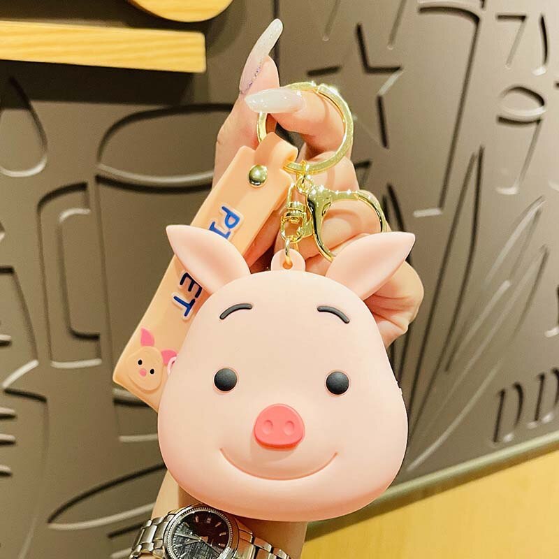 Disney Cute Donald Duck & Daisy Silica Gel Coin Purse Cartoon Anime Kawaii  Mini Wallet Portable Pendant Keychain Money Bag