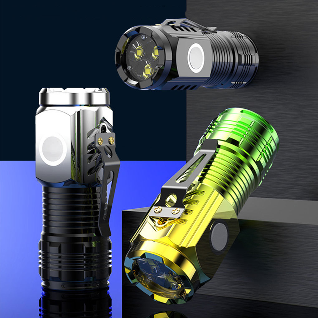 Super Bright Three-eye Mini Flashlight For Nighttime Safety Wide Applications Type 1