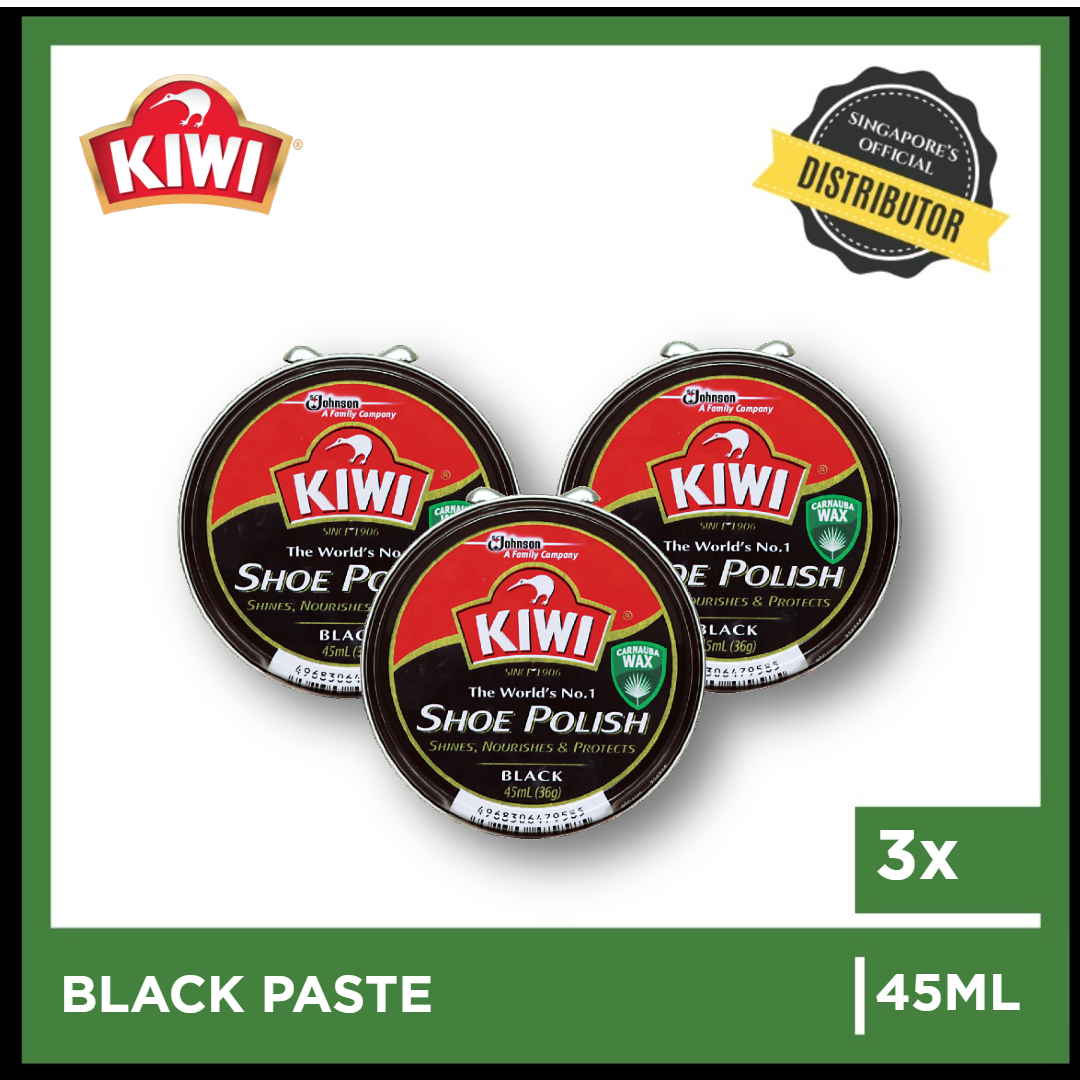 Kiwi] Kiwi Shoe Polish Paste Black 45ml 
