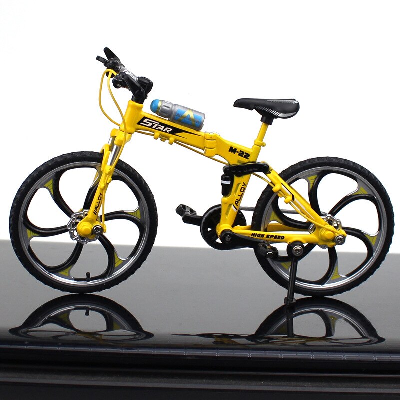 NEW Delicate Crazy Magic Finger Bike Alloy Bicycle Model 1:10 Bicycle Bend Road Mini Racing Toys Collection Gifts 17.5CM