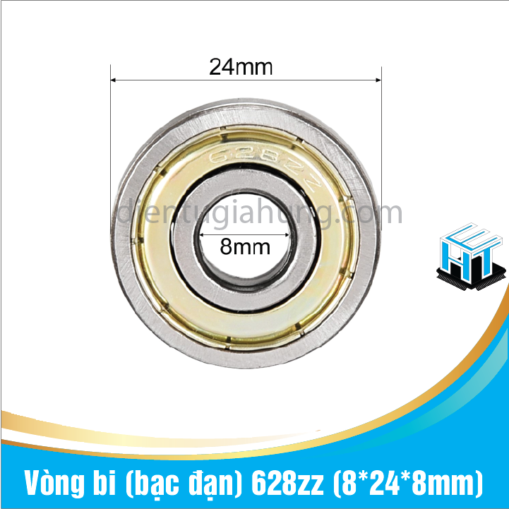 Combo 2 cái Vòng bi (bạc đạn) 628zz (8*24*8mm)(1 cặp)