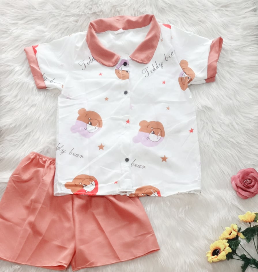 Bộ pijama kate mềm, quần đùi