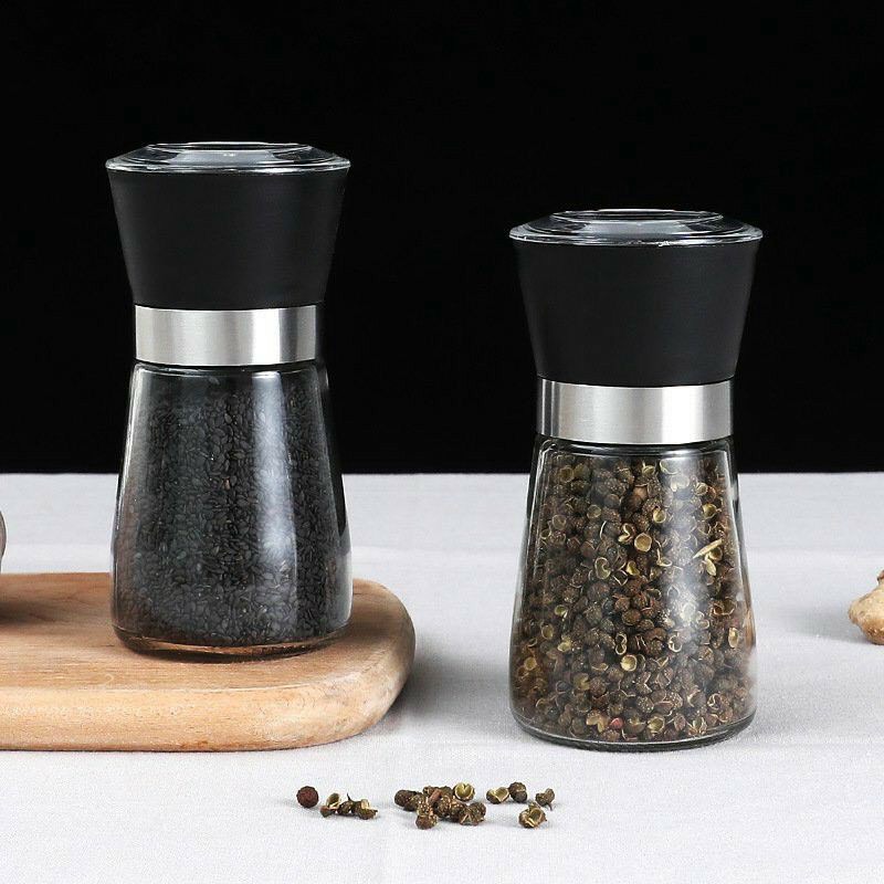 Dụng cụ xay tiêu cầm tay 2in1 lọ thủy tinh lọ xay tiêu cầm tay nhỏ gọn tiện dụng - lọ xay tiêu thủy tinh cầm tay tiện lợi
