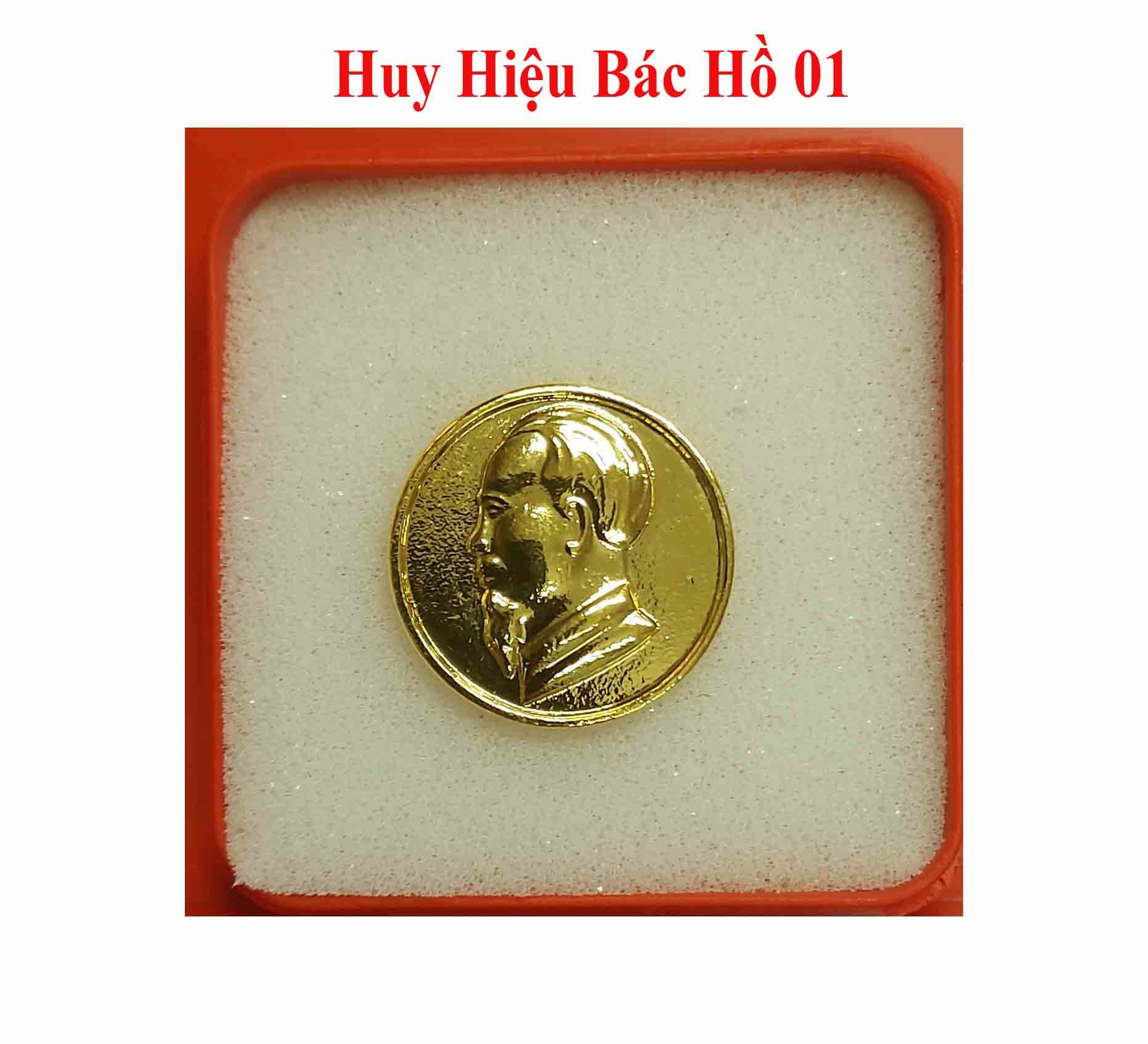 Huy Hiệu Bác Hồ Mạ Vàng 18k 100%