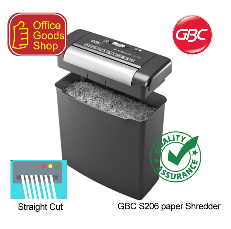 Personal Use Paper Shredder Machine GBC S206 Straight Cut [ Acco Brand ...