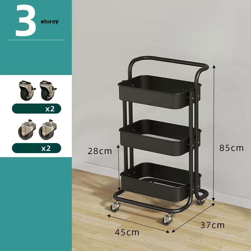 Small trolley, multifunctional toys, snacks, storage rack, floor trolley, storage shelf, bathroom multi-layer finishing shelf
