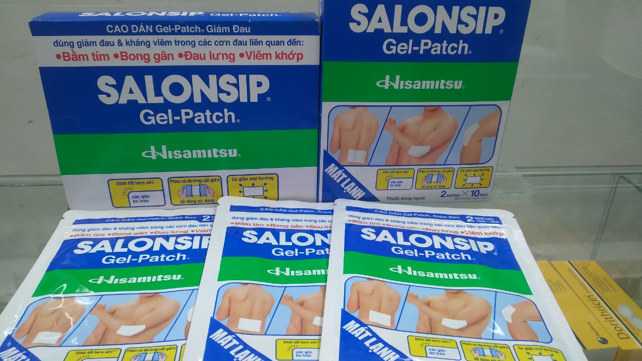 Cao Dán Mát Lạnh SALONSIP Gel - Patch Gói/ 2 miếng