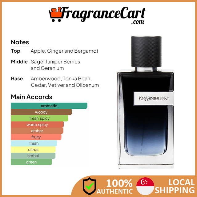 YSL Y EDP for Men (100ml Tester) [Brand New 100% Authentic Perfume