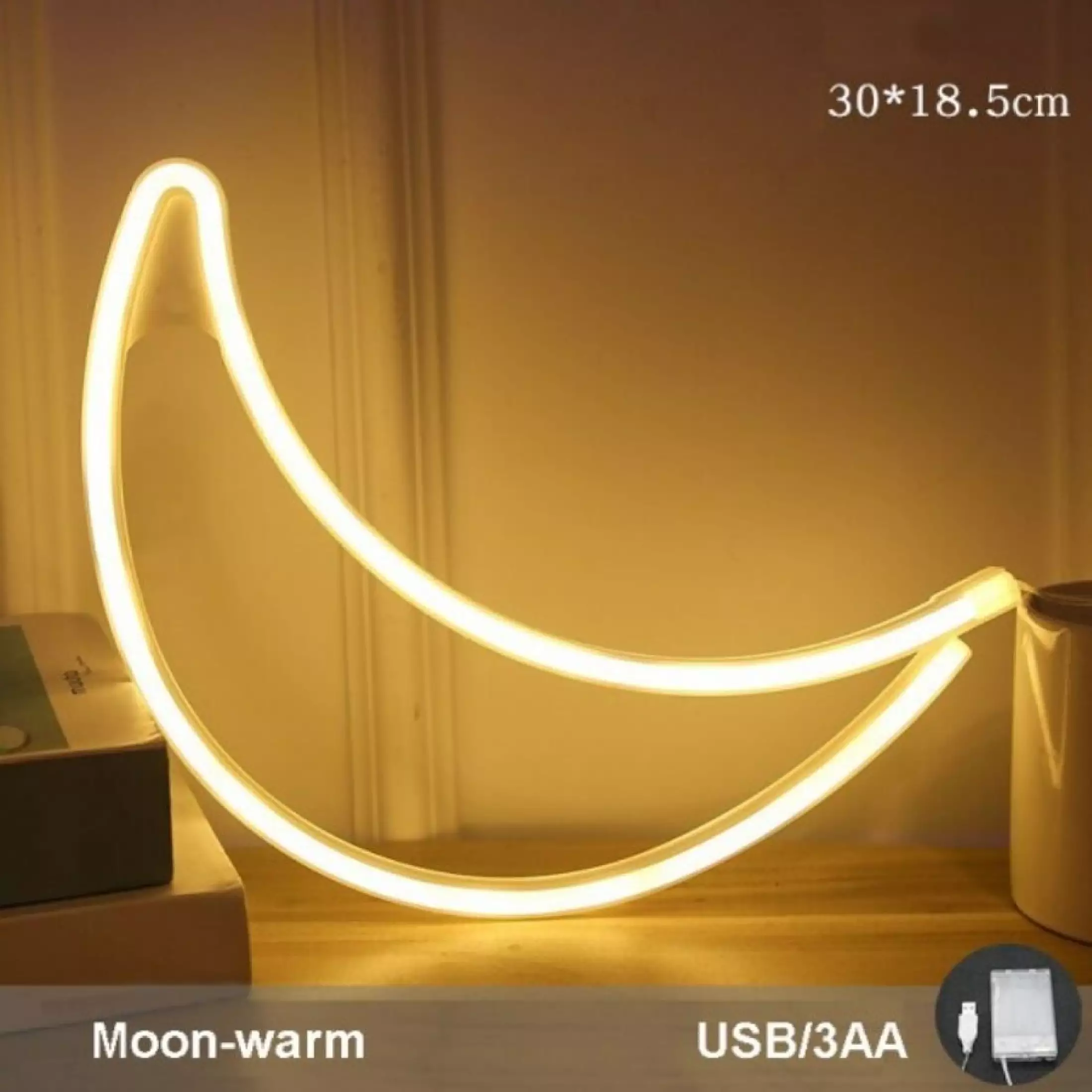 đèn led neon treo tường, trang trí decor phòng ngủ [tặng móc treo]