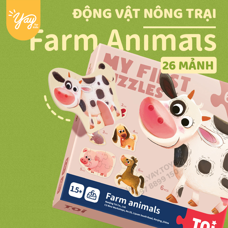 [6 CHỦ ĐỀ] Bộ Xếp Hình Đầu Đời Cho Bé 2+ - MY FIRST PUZZLE TOI
