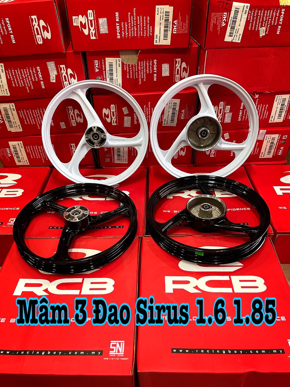 Mâm 3 đao rcb ya 1 đĩa size 1.6 1.85 chính hãng
