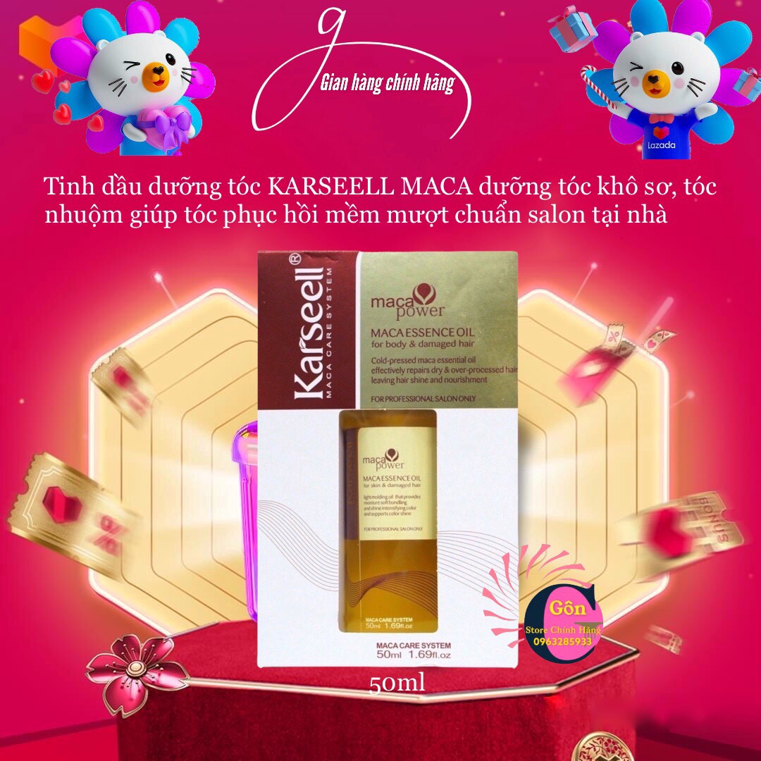 [ karseell Chính Hãng ] Dầu Dưỡng Tóc Karseell Maca Argan Oil 50ml