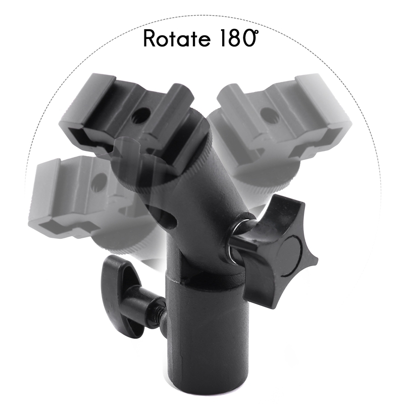Camera Flash Speedlite Mount,Professional Swivel Light Stand Light Bracket Umbrella Bracket Mount Shoe Holder E Type For Canon Nikon Pentax Olympus and Speedlite Flashe