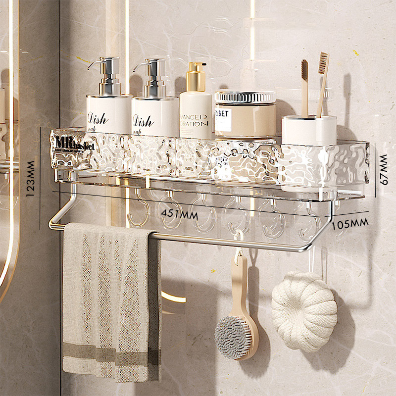 ZUOGUAN Toilet storage rack non-punching toilet wall toilet shelf household wall hanging bathroom washstand storage shelf