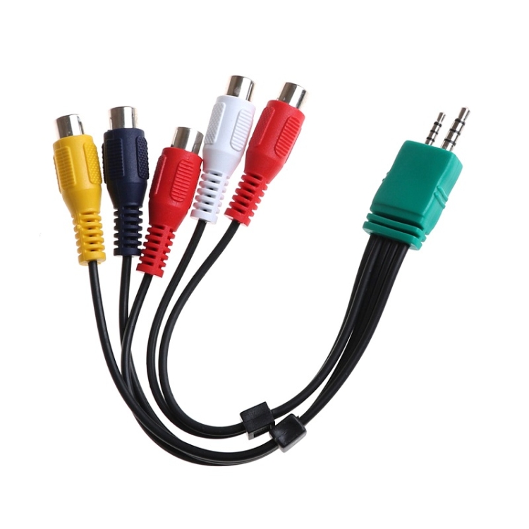 Zsykd for samsung 3.5+2.5 to 5rca double-head lcd tv av cable component signal cable