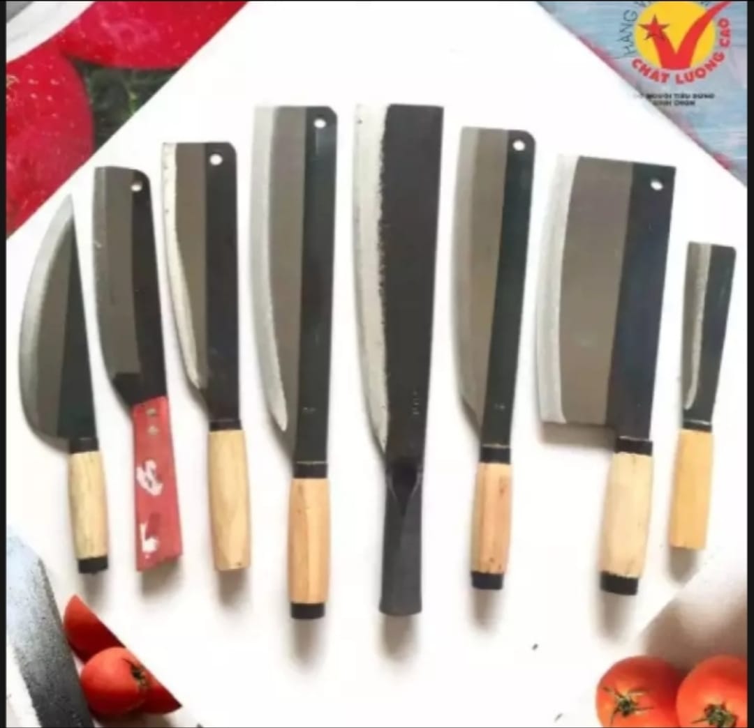 bộ dao 8 món nhà bếp dùng để chặt, thái, gọt...