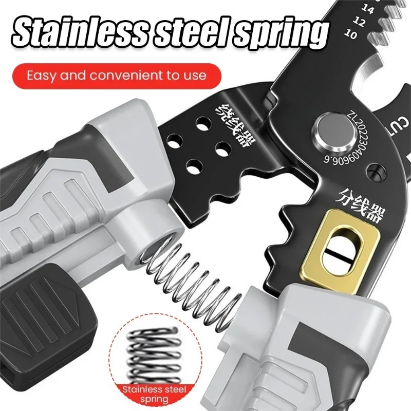 Wire Stripper Wire Puller Cutter Multifunctional Labor-Saving Repair Scissors Wire Stripping Crimping Pliers Hand Tool