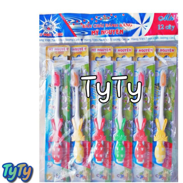 1 Vỉ 12 Cái Bàn Chải Đánh Răng Cho Bé