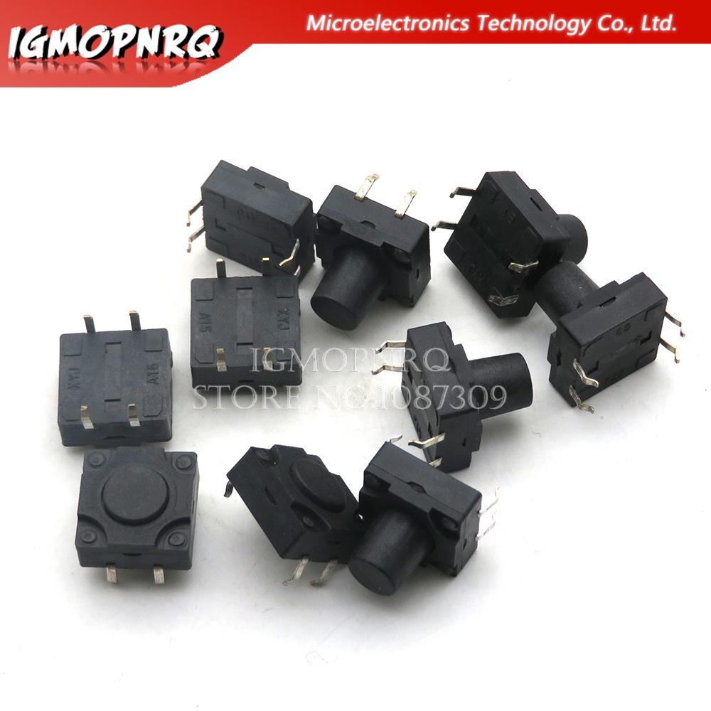 10pcs 12x12 pcb tactile mini push button switch smd dip 4pin micro switch 124.3/5/6/7/8 mm 6x6*4.3mm 6mm 7mm 8mm waterproof integrated circuit