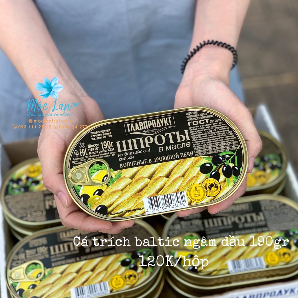Cá trích Baltic ngâm dầu 190g (nhập khẩu Nga)