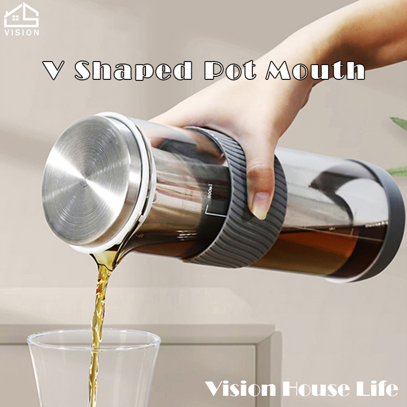 Tầm Nhìn 800Ml Cà Phê thức uống pha lạnh Nồi Được Xây Dựng Trong Lọc Di Động Lạnh Làm nguội Pha Nồi phích điện pha trà Lạnh Bình cà phê Lọc thức uống pha lạnh Nhà Sản Xuất Đồ Dùng Uống