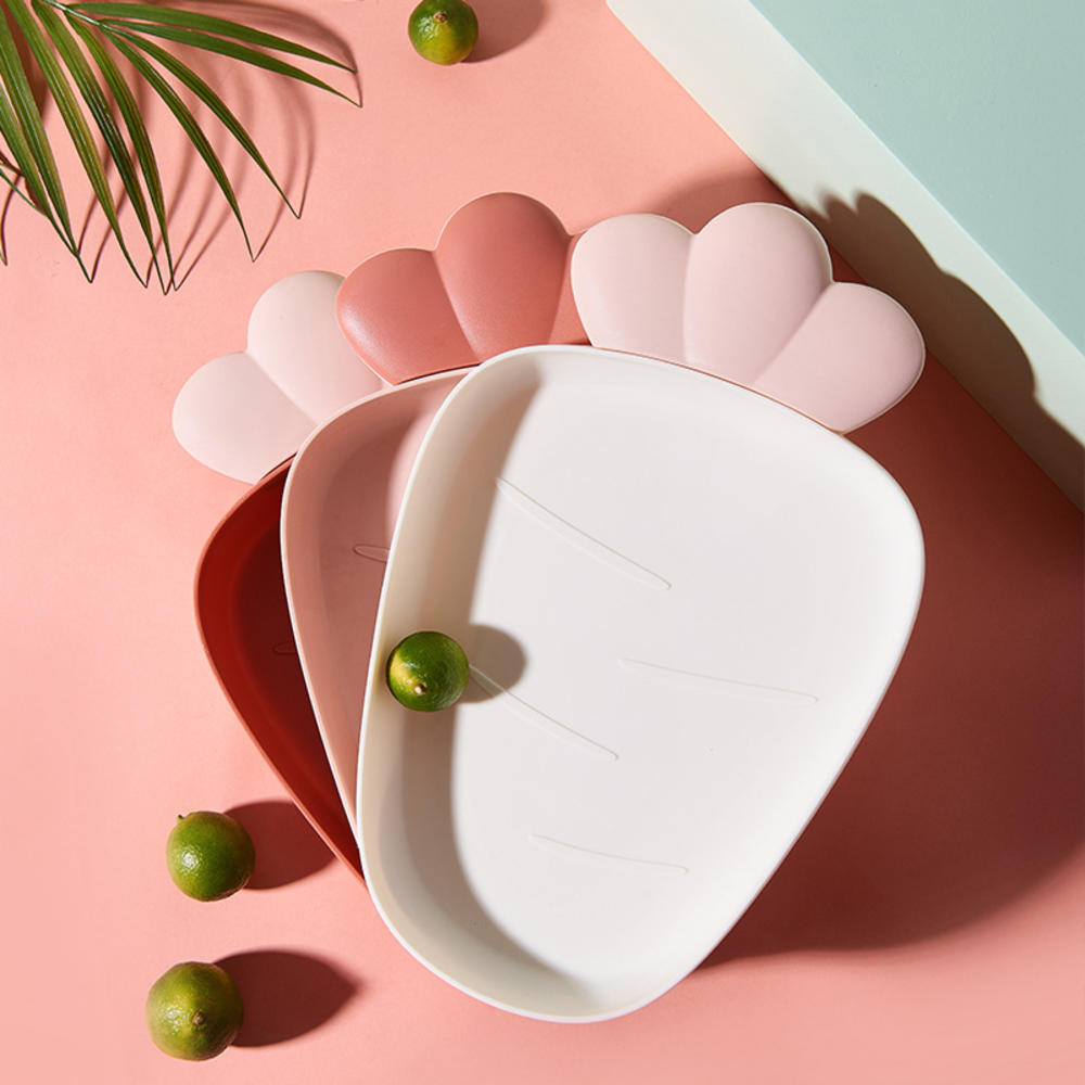 Dried Fruit Plate Creative Dried Fruit Box Plastic Dining Plate Radish-shaped Fruit Box