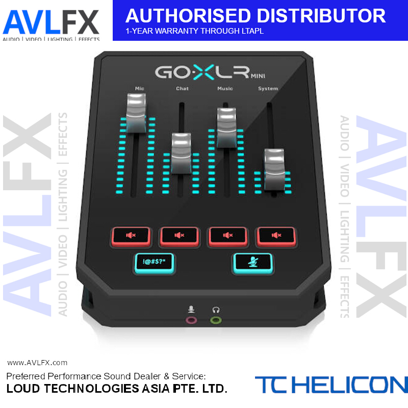 TC-Helicon GoXLR Mini Online Broadcast Mixer with USB Audio