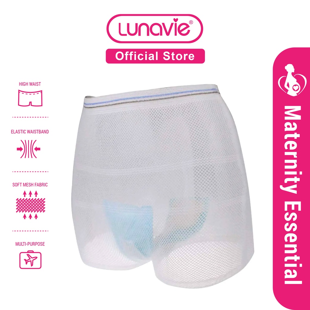 Lunavie Disposable Maternity Panties 5 pcs/pack Breathable High Waist panty  Underpant Women Underwear deluxe disposable briefs use in hospital  travelling