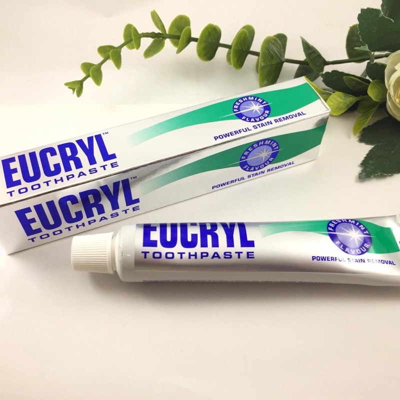 Combo Kem Đánh Răng Eucryl & Bột Trắng Răng Eucryl Anh Quốc