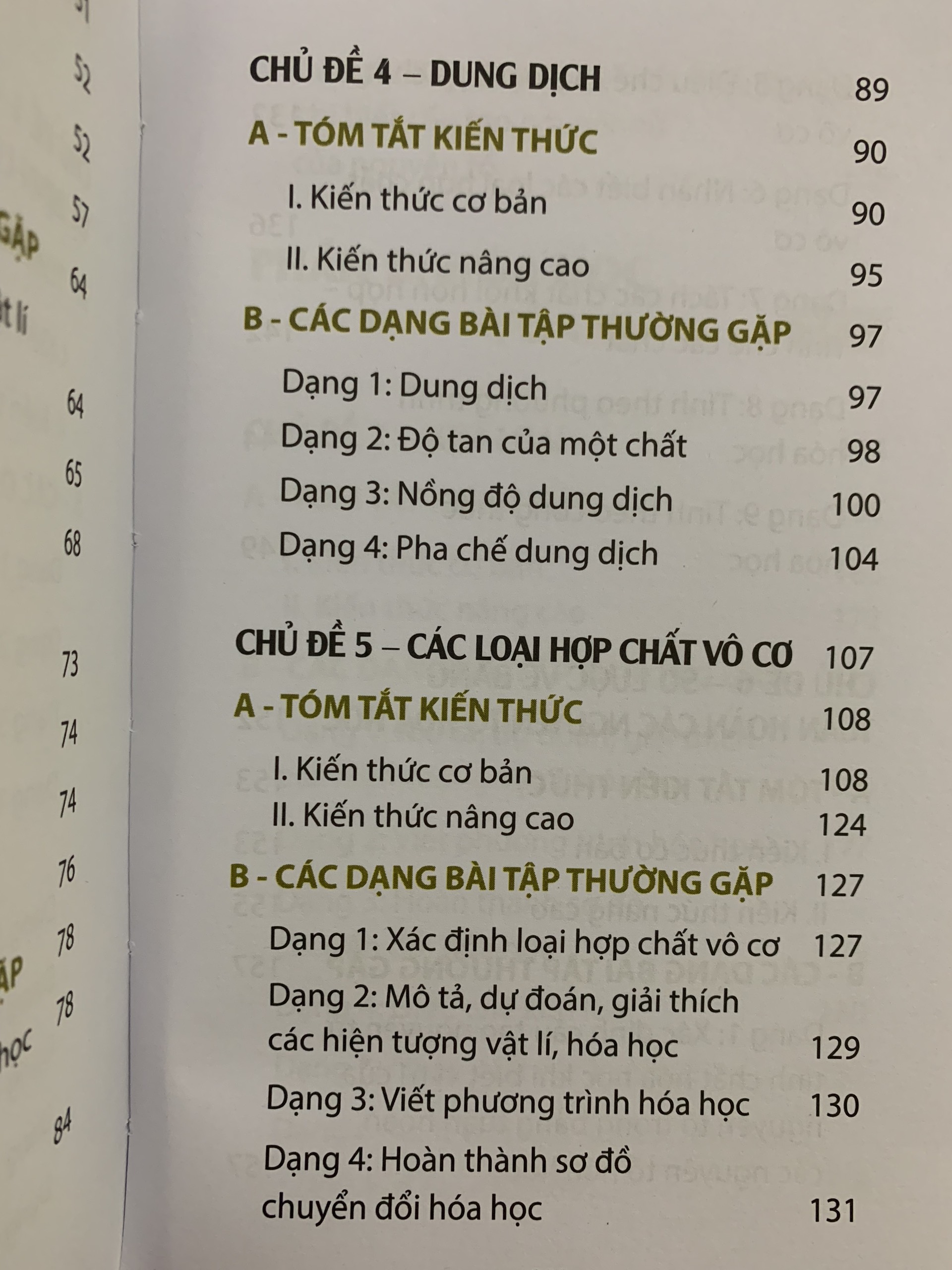 Sổ Tay Kiến Thức Hoá Học Trung Học Cơ Sở
