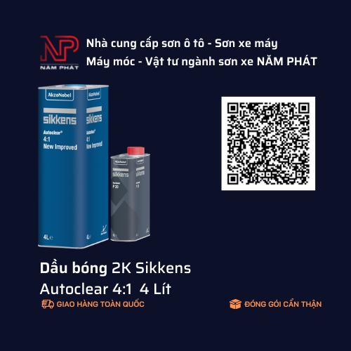 Dầu bóng 2K Sikkens Autoclear 4:1  4 Lít