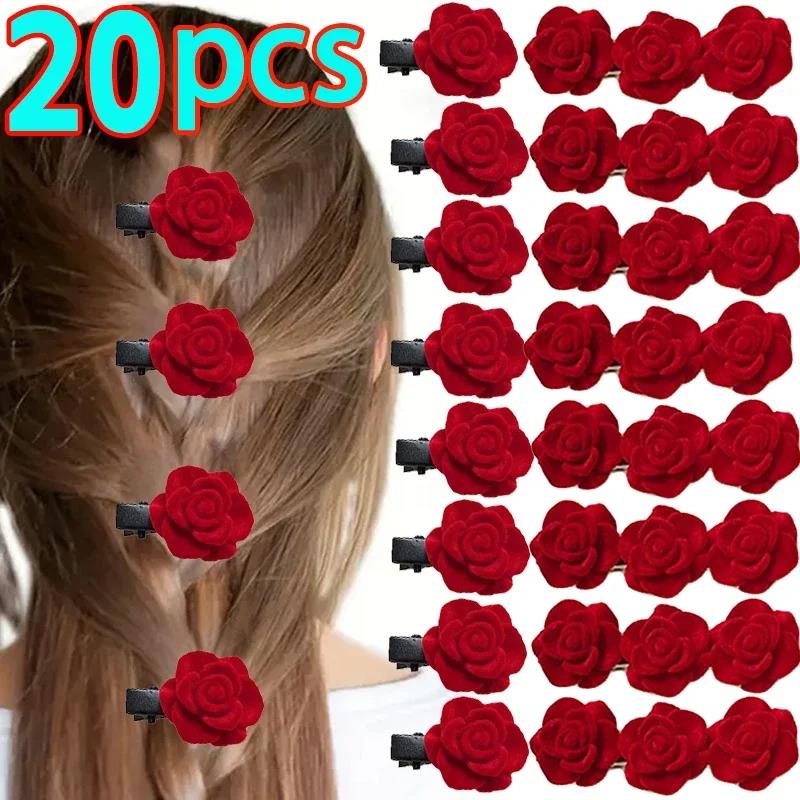 Wenefang%20Fashion%202/20pcs%20Small%20Red%20Velvet%20Rose%20Hair%20Clips%20For%20Women%20Korean%20Flower%20Hairpins%20Girls%20Elegant%20Hair%20Clip%20Pin%20Barrettes%20Hair%20Accessories%20-%20Image%208