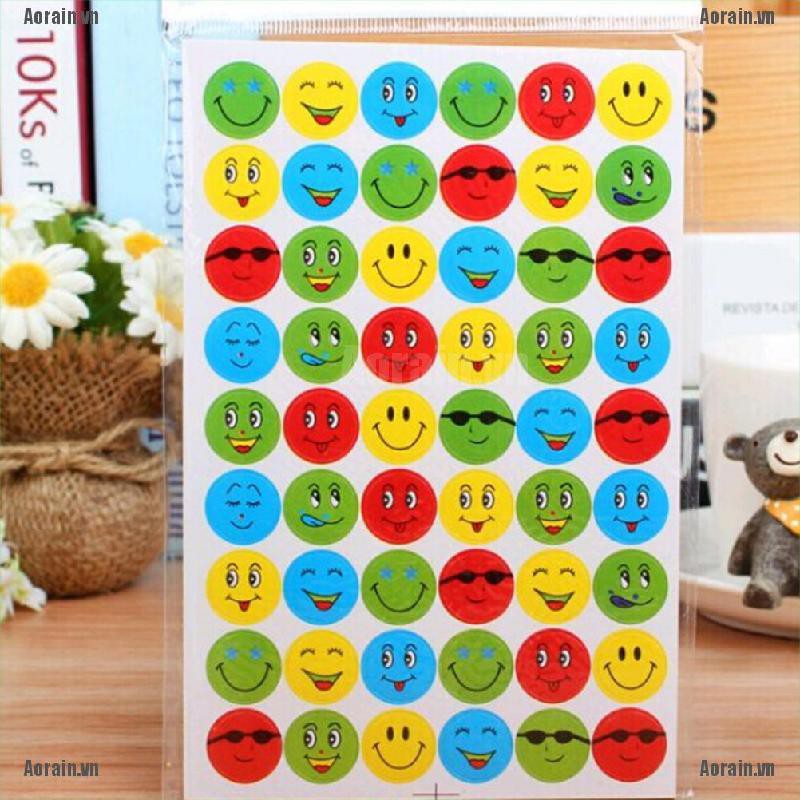 Sticker nhãn dán dễ thương icon mặt cười cute set 5