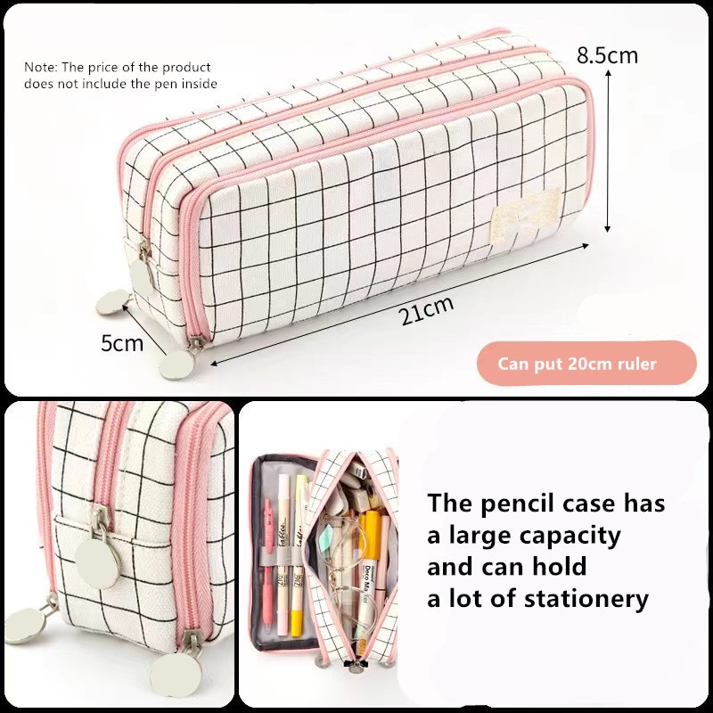 Pencil Case Large Capacity Kawaii Cosmetic Bag Pen Pouch storage