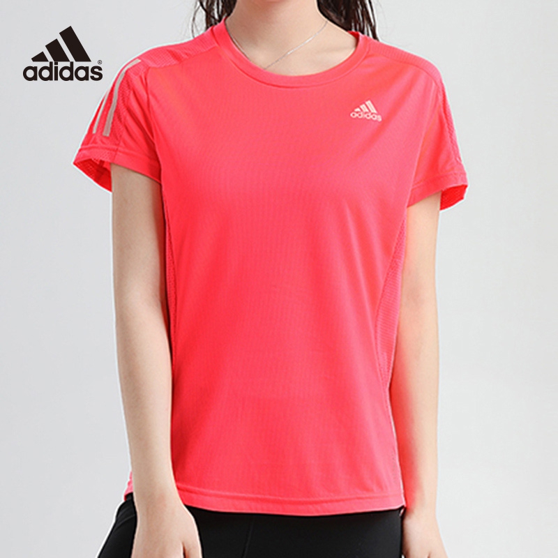 LuckyLeaf Sports』Adidas women's short sleeve 2020 summer new casual  breathable Half Sleeve T-Shirt Pink Sports T-shirt FT2404 | Lazada Singapore