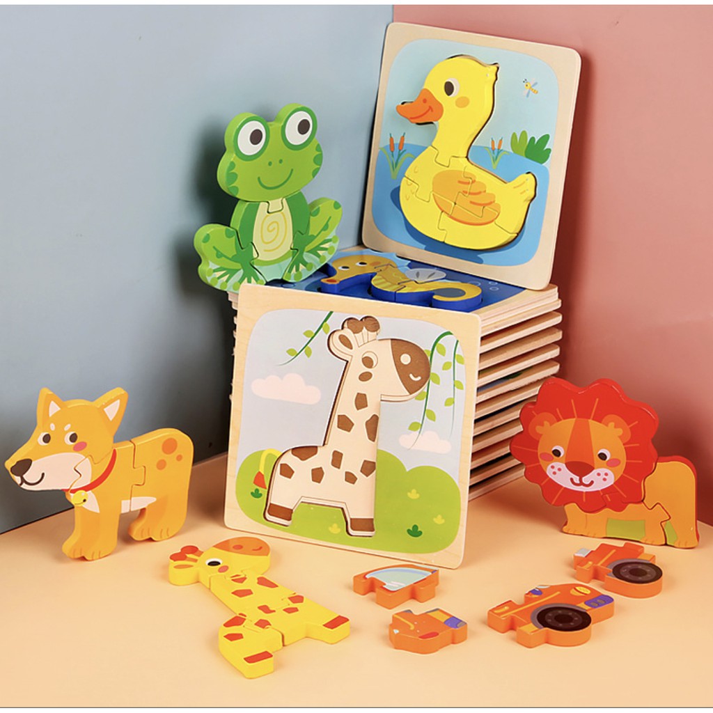 Children's Puzzle Grasp Board (Wooden Educational Puzzle)