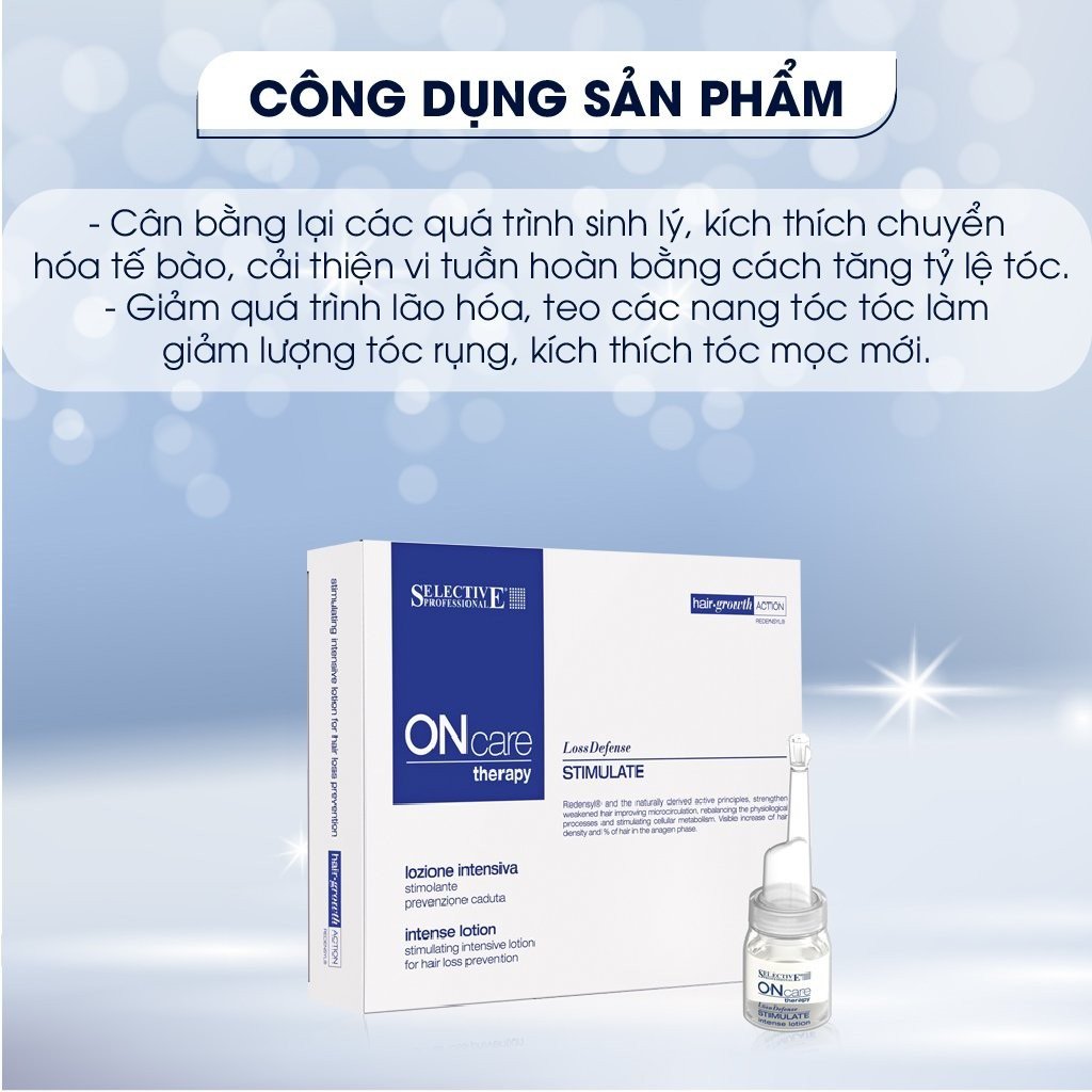 [HCM]Tinh dầu chống rụng kích thích mọc tóc Selective Oncare Stimulate 8mlx8 (ITALY)