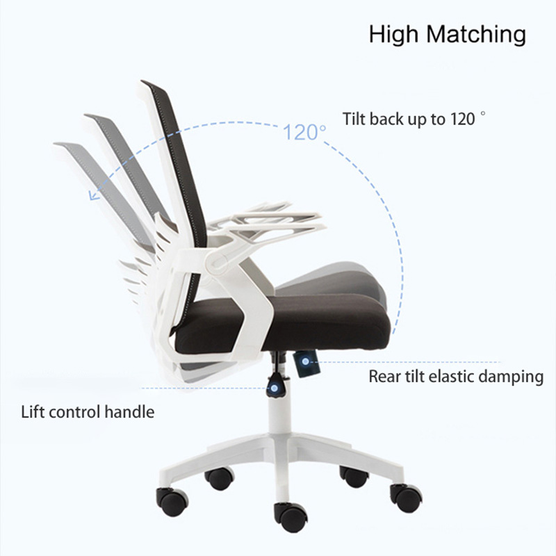 Office Chairs, Mesh Chairs, Lifting, Swiveling Computer Chairs, Home Bow C