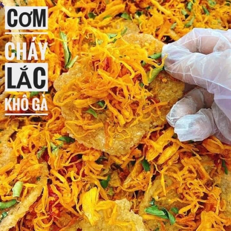Cơm Cháy Lắc Khô Gà 300g Siêu Ngon Đồ ăn vặt