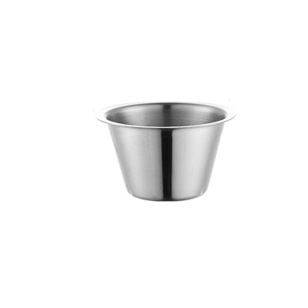 ERINGCY French Fries Sushi Dipping Reusable Mini Condiment Container Stainless Steel Dipping Bowl Ketchup Cup Seasoning Dish Appetizer Plates