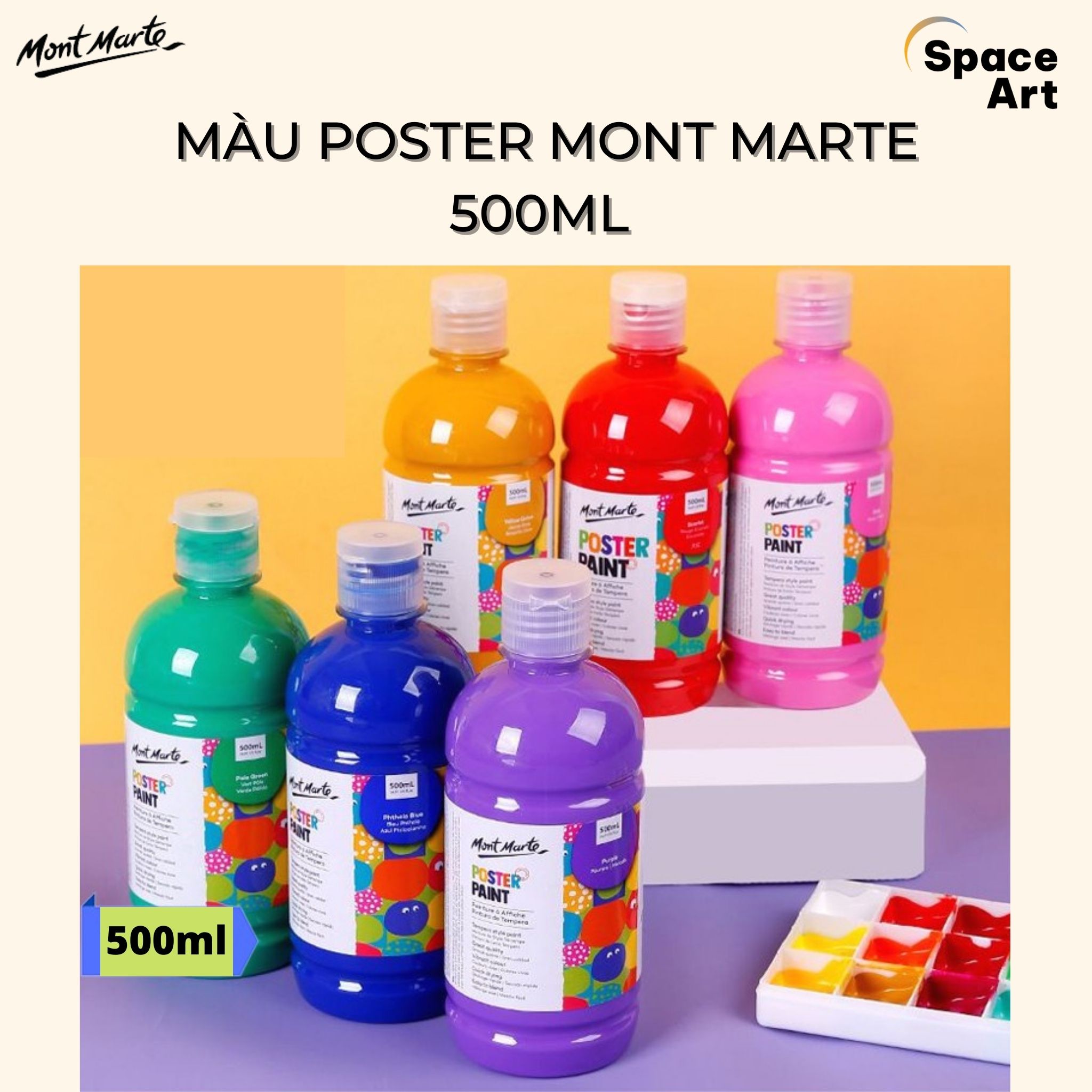 [Space Art Store] Màu Poster Mont Marte 500ml (Màu thường)