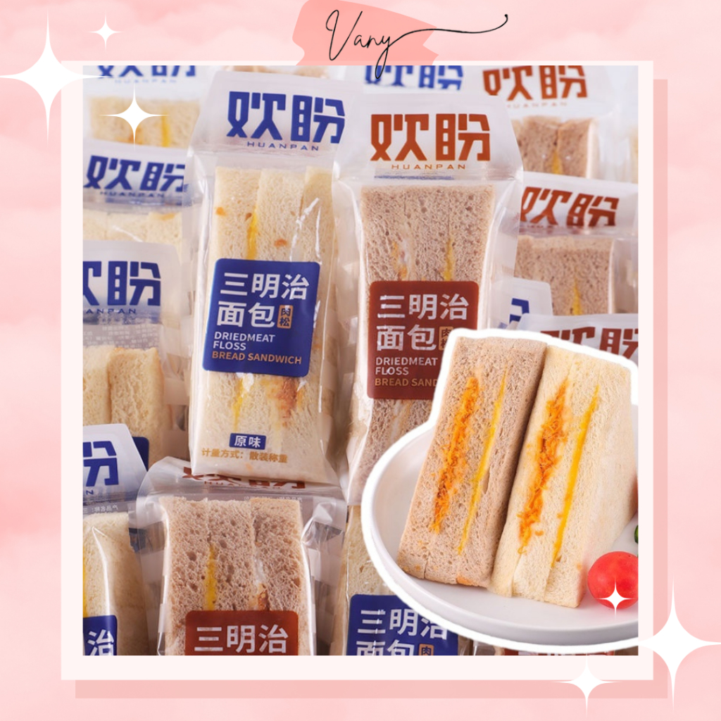 Bánh mì sanwich mặn 3 lớp ruốc kem trứng chà bông bánh mì trắng bánh mì nguyên cám bánh đài loan