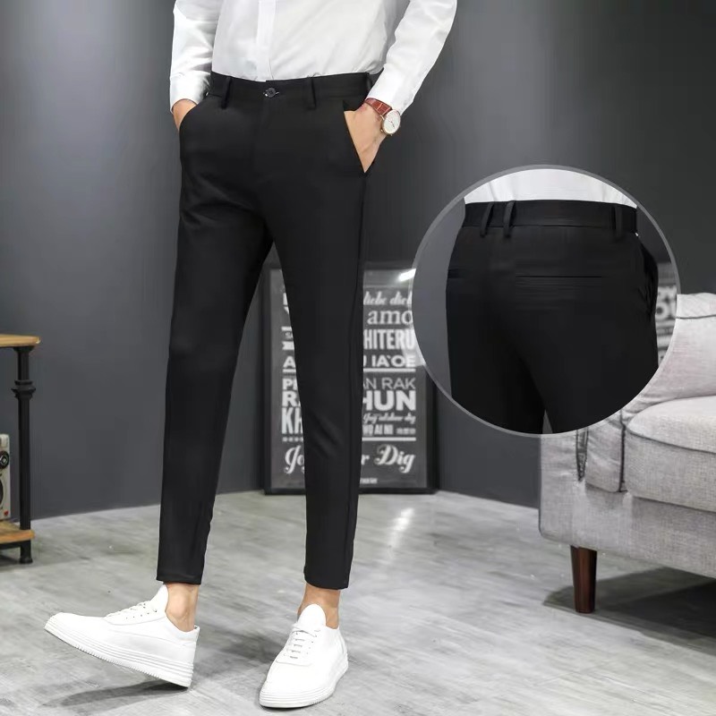 QUẦN TÂY NAM QUẦN ÂU NAM KẺ SỌC MẪU MỚI ỐNG CÔN BODY VẢI CO GIÃN THỜI TRANG