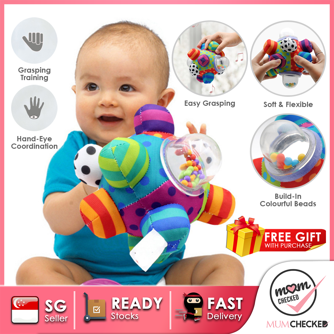 Baby Developmental Bumpy Ball Educational Baby Hand Grab Rattle Ball