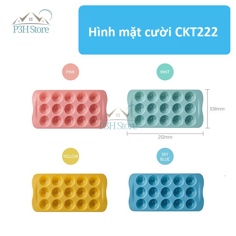 Khay làm đá khuôn socola Lock&Lock kuôn rau câu bằng Silicone dễ dàng tách đá khỏi khuôn CKT202 CKT220 CKT221 CKT222