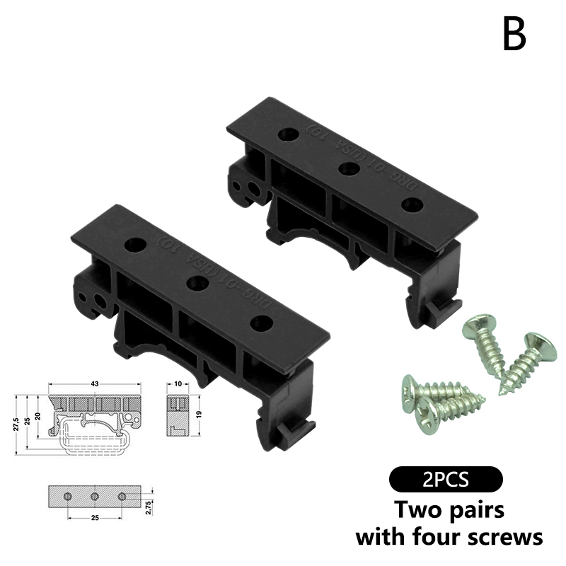 Hitn 2pcs drg-01 pcb mounting brackets for din 35 rail adapter circuit board mounting bracket replacements parts